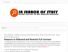 Tablet Screenshot of insearchofstuff.com